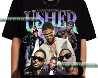 Limited Rapper Usher Shirt, Vintage Usher 90s Shirt, Retro Usher Graphic Tee For Fan, Usher Rap Hip Hop Y2k Clothing, Usher Fan Unisex Tee