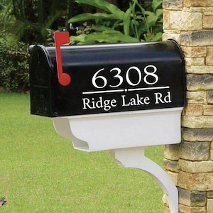 Mailbox Sticker, House Number Decal, Street Name, Weatherproof Decal, Mailbox Decal, Mailbox Vinyl, Post Box Decal, Letterbox Sign