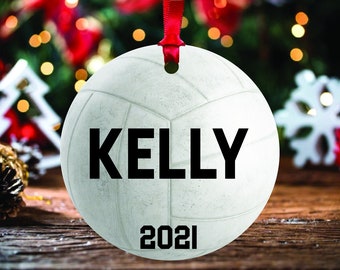 Acrylic Ornament Personalized Custom Female Girl Volleyball Player Sport Ball