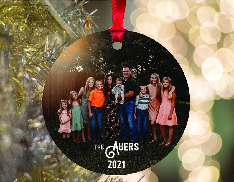 Personalized Portrait Family Photo Christmas Ornament, Design Your Own Photo Ornament, Custom Photo Ornaments, Custom Family Photo Gift Idea 