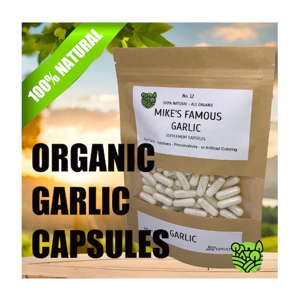 Mike's Famous 100% Natural Organic Garlic Capsules