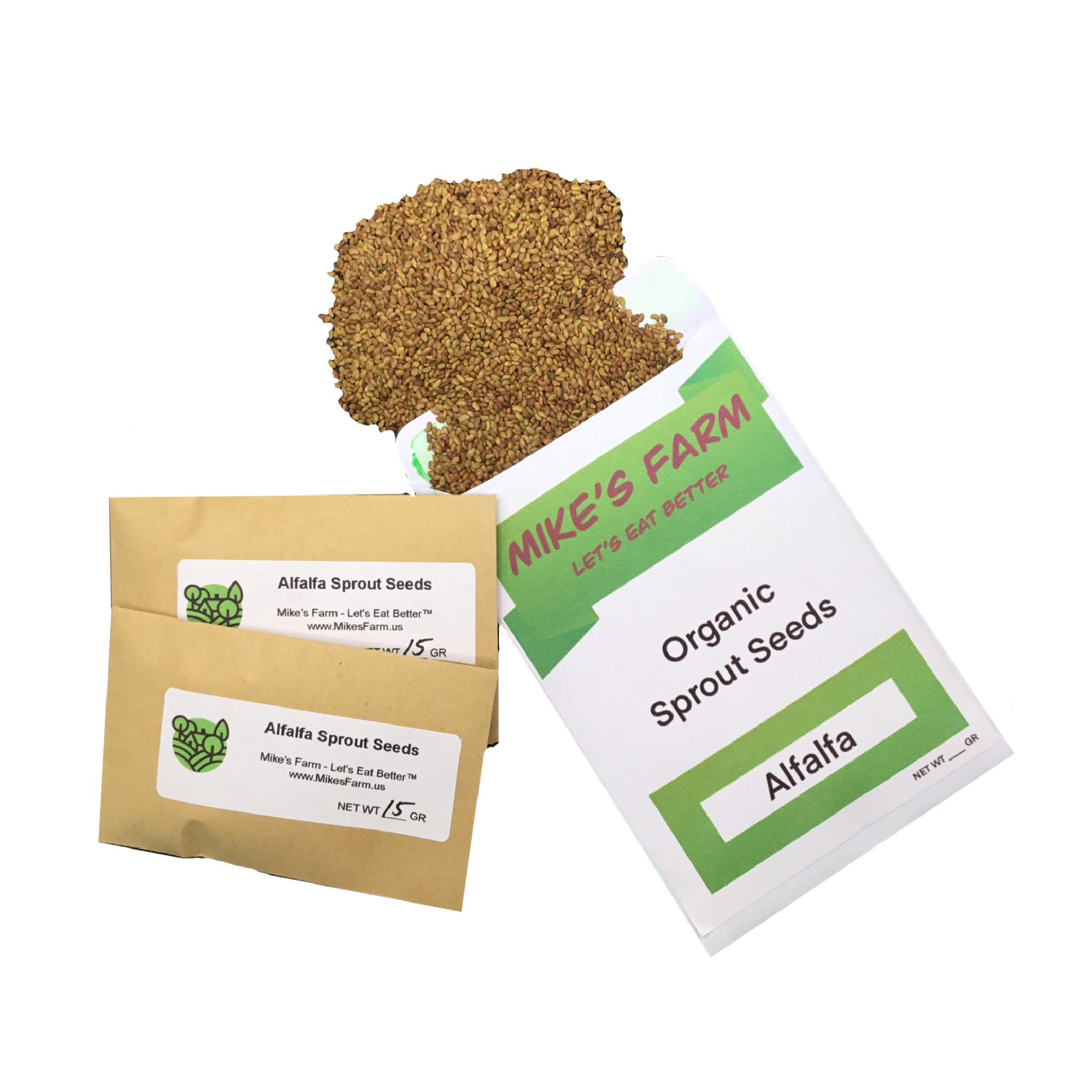 Organic Alfalfa Sprout Kit Grow Your Own Delicious Etsy