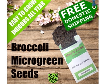 Broccoli Microgreen Seeds. Organic, Non-GMO, Heirloom, Premium Quality Seeds With High Germination Rate.