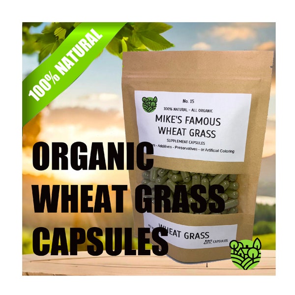 Mike's Famous 100% Natural Organic Wheat Grass Capsules