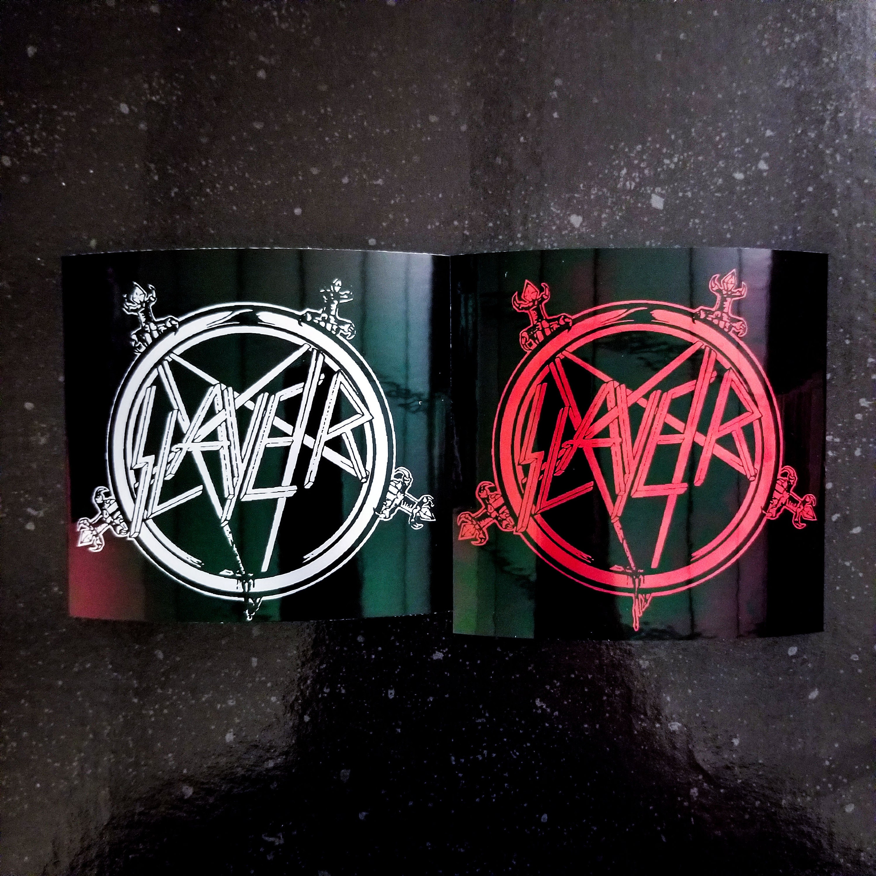 Slayer Pentagram Logo Patch Swords Thrash Metal Music Band Woven Sew On  Applique