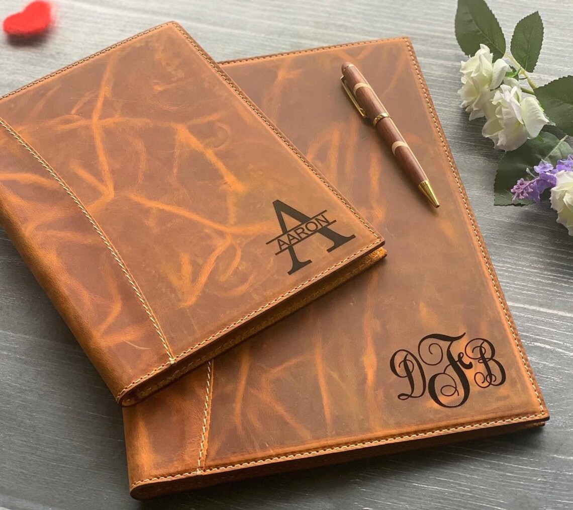 Personalized Large Zipper Portfolio Custom Large Zipper Etsy