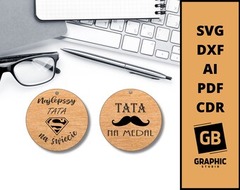 Dad fathers day gift keychain keyring svg dxf.
