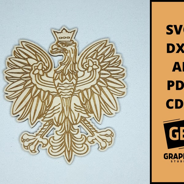 Polish symbol emblem coat of arms eagle svg dxf cdr png pdf.