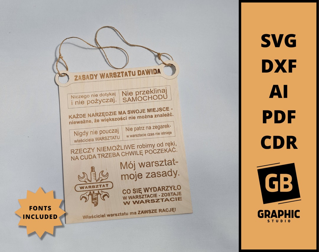 Dad Men My Garage Workshop Tools Rules Svg Dxf. - Etsy