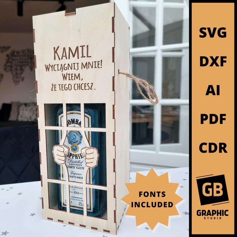 Wine Jail Box Svg - Etsy