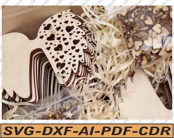 Angel Wings Macrame Template: SVG DXF Cricut Cut File