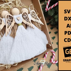Engelsflügel Makramee Vorlage svg dxf.