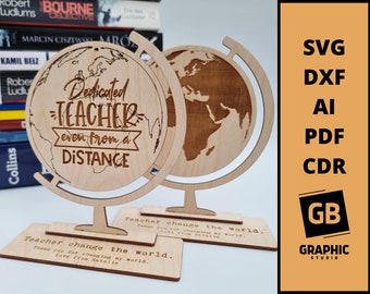 Globo terráqueo planeta tierra vectorizado SVG dxf.