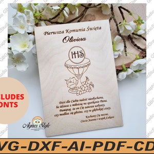 First holy communion souvenir dxf svg, Holy communion gift dxf svg
