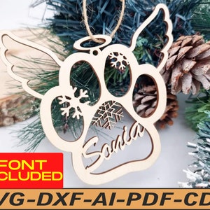 Personalised Dog Paw Memorial svg dxf.