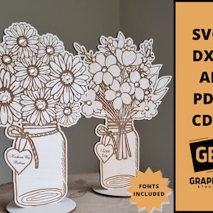Drewniany cerca con i tuoi ricordi in formato SVG DXF PDF.