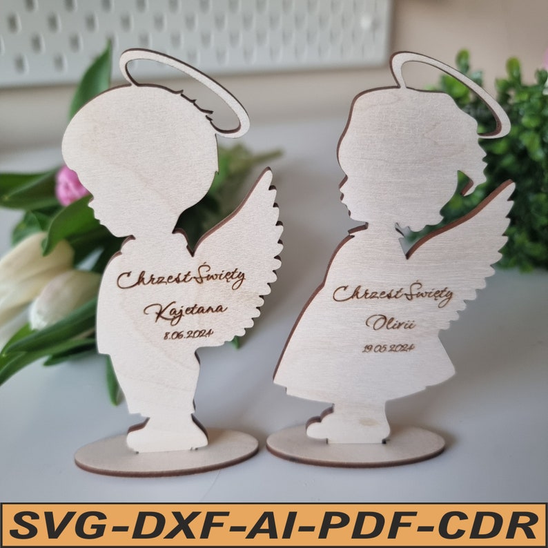 First holy communion thanks personalised, personalized angel laser cut svg dxf, girls and boys communion gifts.
Communion thank you, Angel girls, angel boys laser cut.