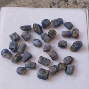 29 Piece Blue Sapphire Rough: 8-12mm Natural Untreated Gemstones