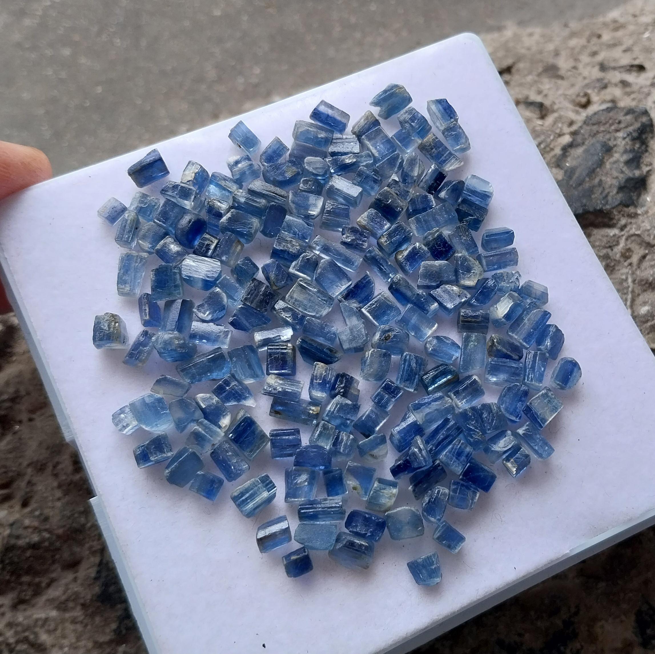 Natural Blue Kyanite Rough: 4-6 MM Raw Gemstone Lot