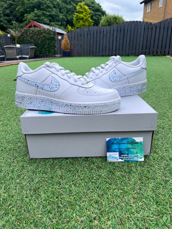 custom air force ones paint splatter
