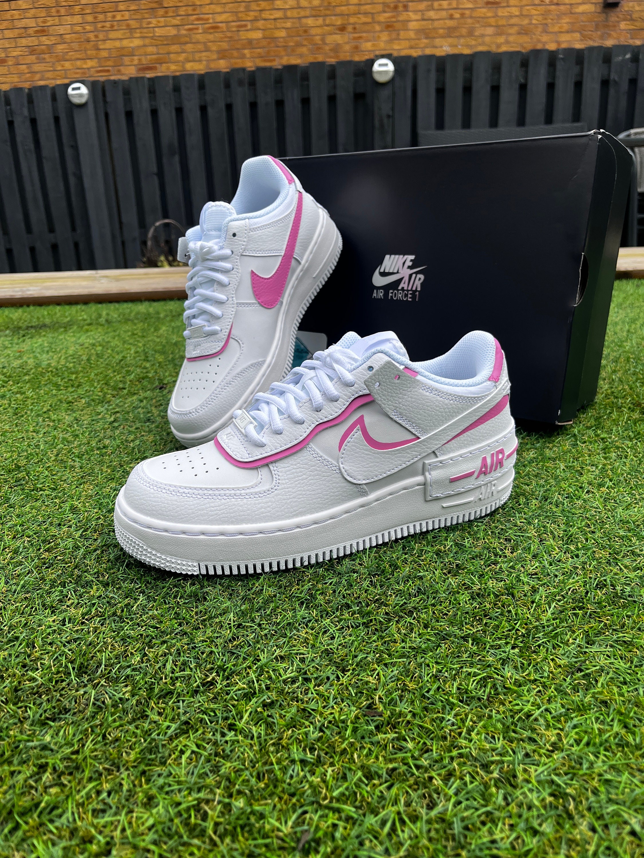 nike air force one shadow white and pink