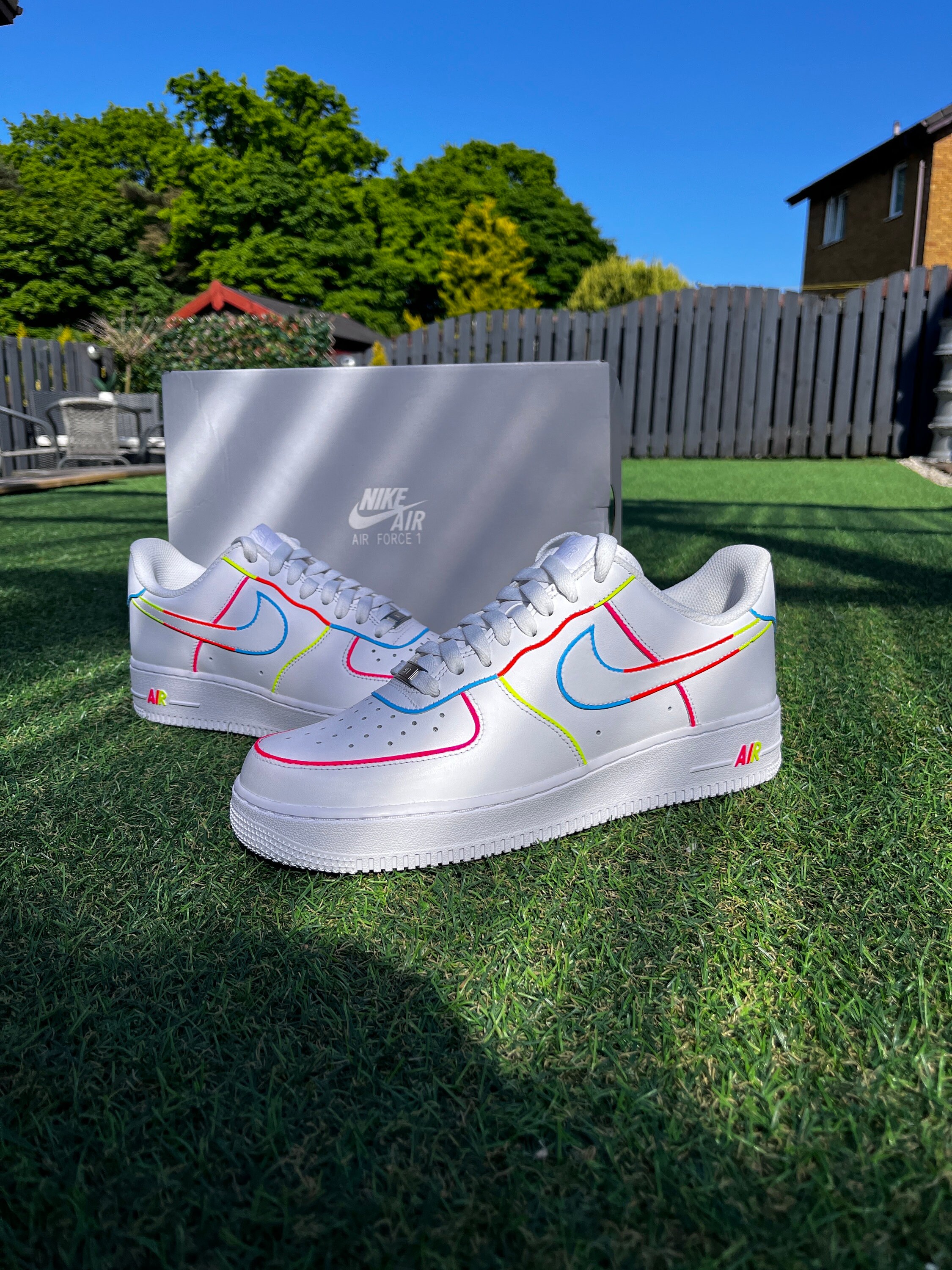 neon custom air force 1