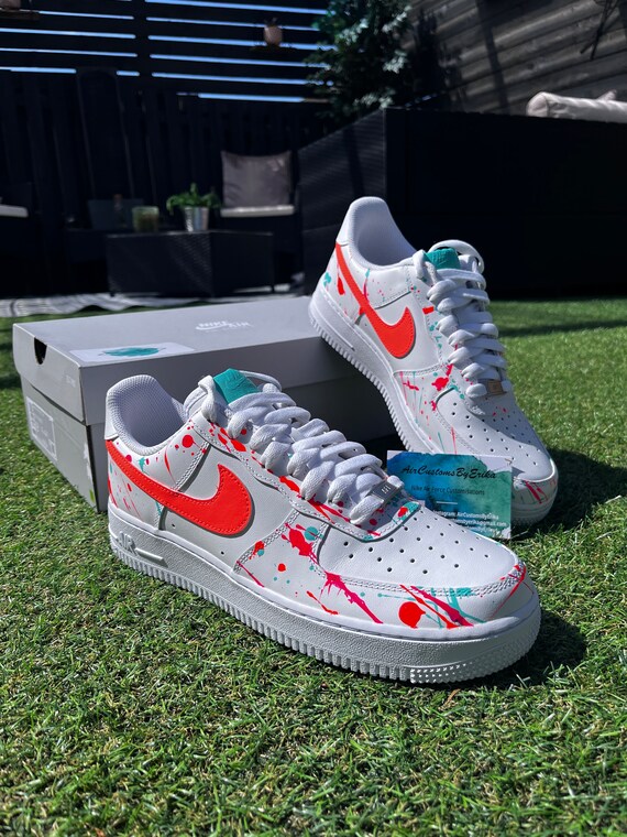 nike air force one paint splatter