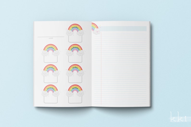 Rainbow Bullet Journal Printable Pages Multi-month Instant Digital ...