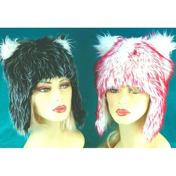Plush Animal Faux Fur Hat Winter Hats Cosplay Party Hat