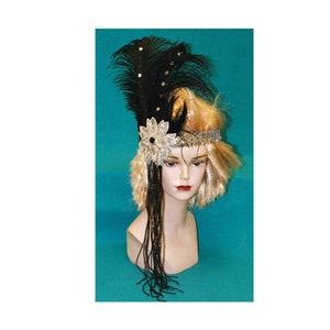 Flapper Headpiece with Feathers Costume Flapper Headpiece