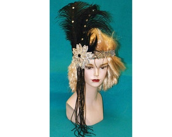 Casque Flapper avec plumes Costume Flapper Headpiece