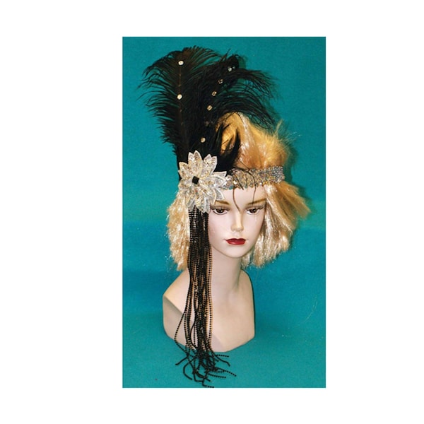 black flapper headpiece