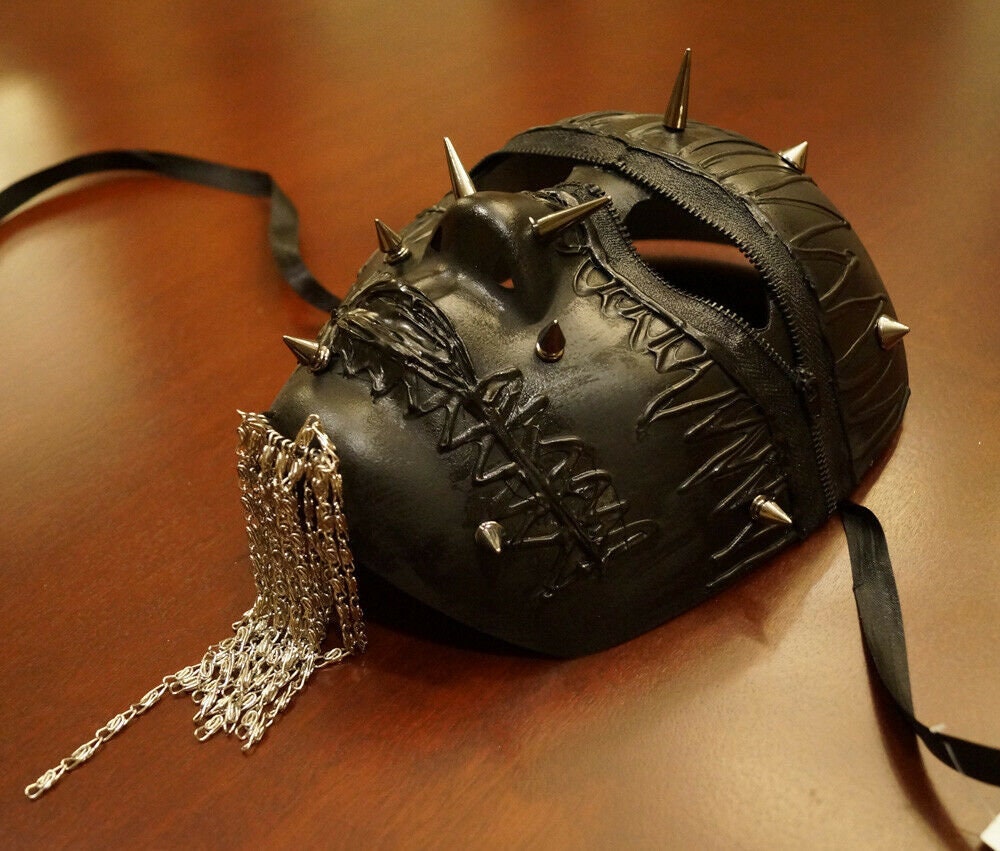 Project 09 Black Death Hockey Mask Prop Replica Horror Mask 