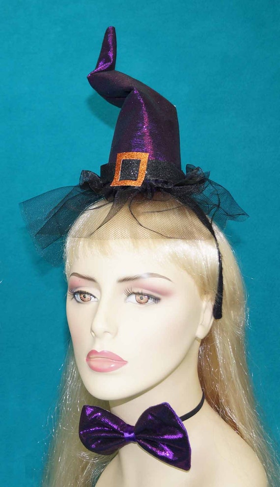 Mini Witch Hat Headband \u0026 Bow Tie Set 