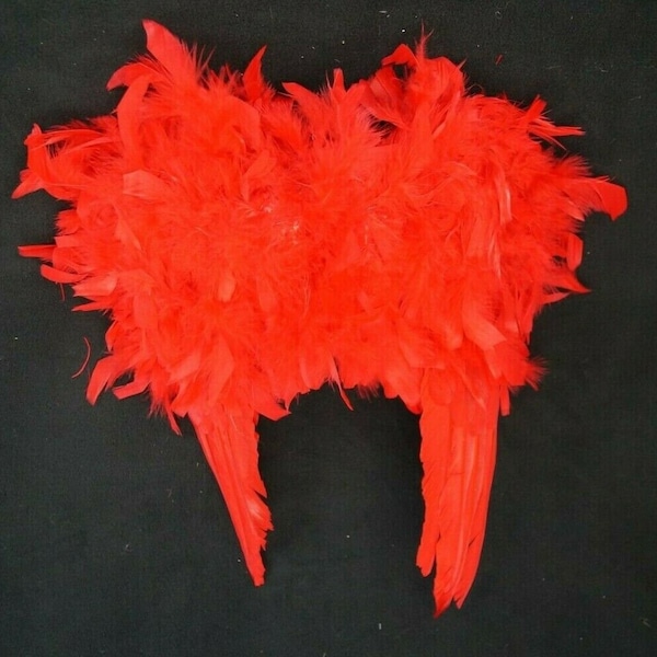 Red Devil Costume Wings Feather Devil Wings Halloween Devil Costume