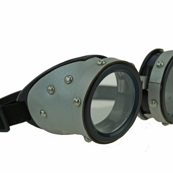 Silver Steampunk Costume Goggles