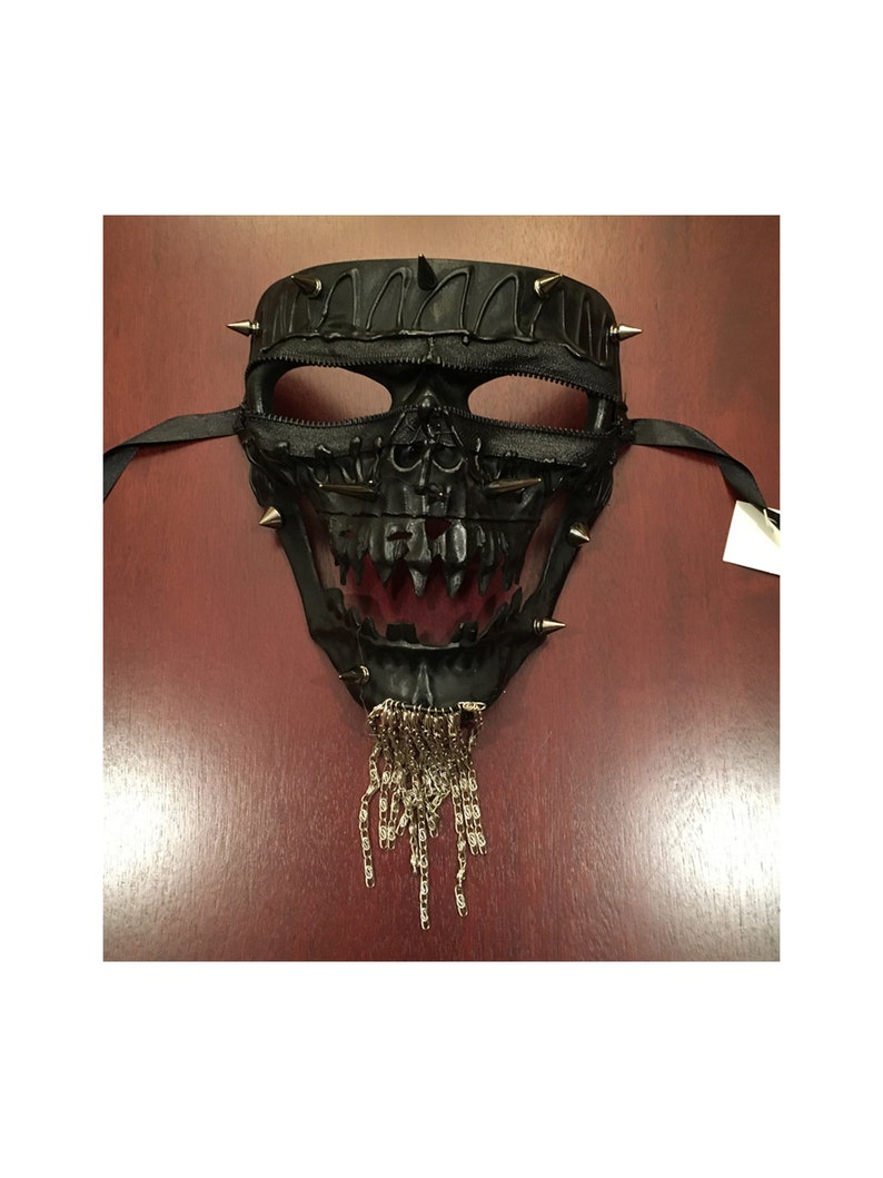 Zombie Horror Spike Mask Halloween Horror Mask with Spikes and Chains 