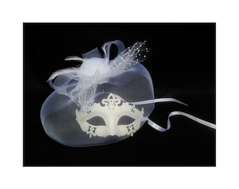 Masquerade Party Face Mask Luxury Prom Eye Masks White Wedding Mask