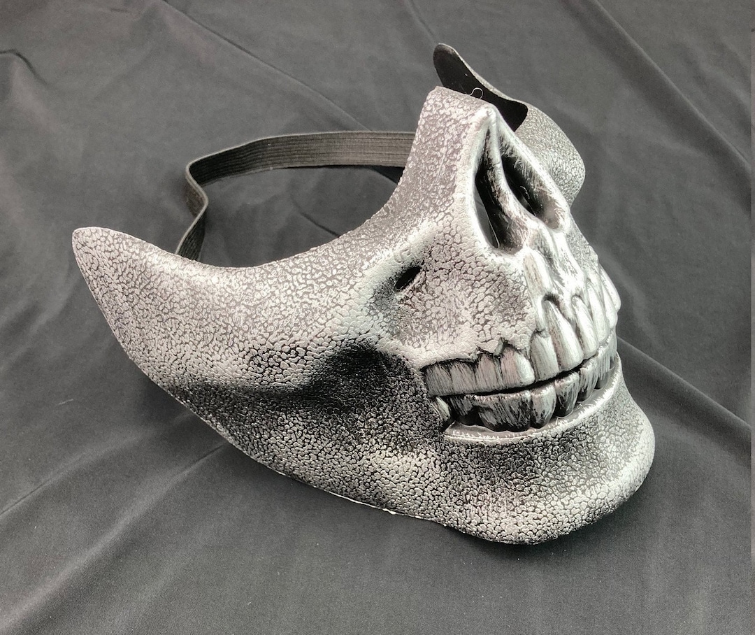 Zombie Mask Half Skull Face Mask - Etsy Zombie Mask Half Skull Face Mask - Etsy