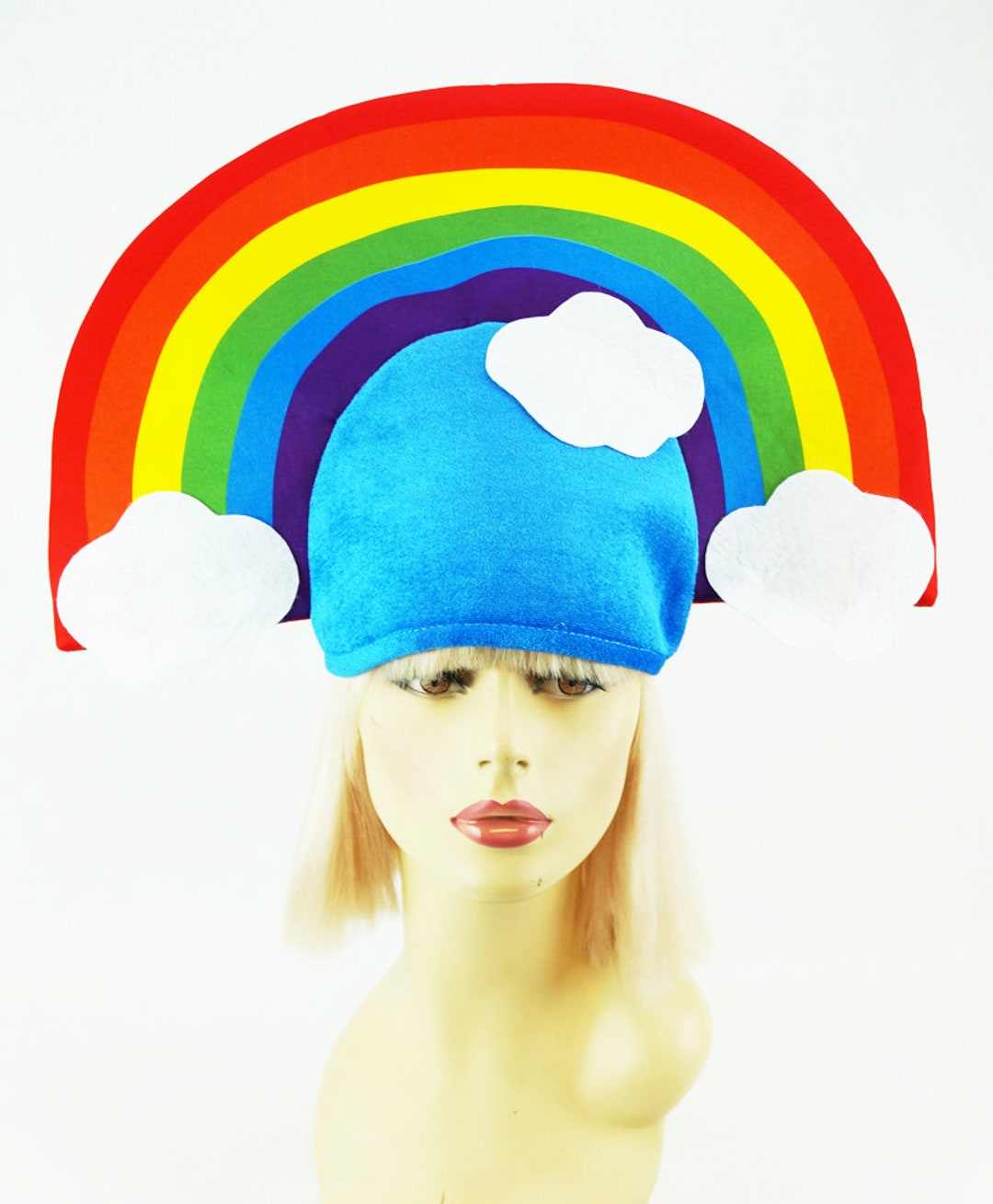 Rainbow Hat Costume Party Hat Cosplay Halloween Hat Pride Hat Etsy