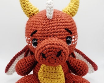 Dex el Dragón: Patrón Amigurumi de Ganchillo, Sólo Descarga Digital