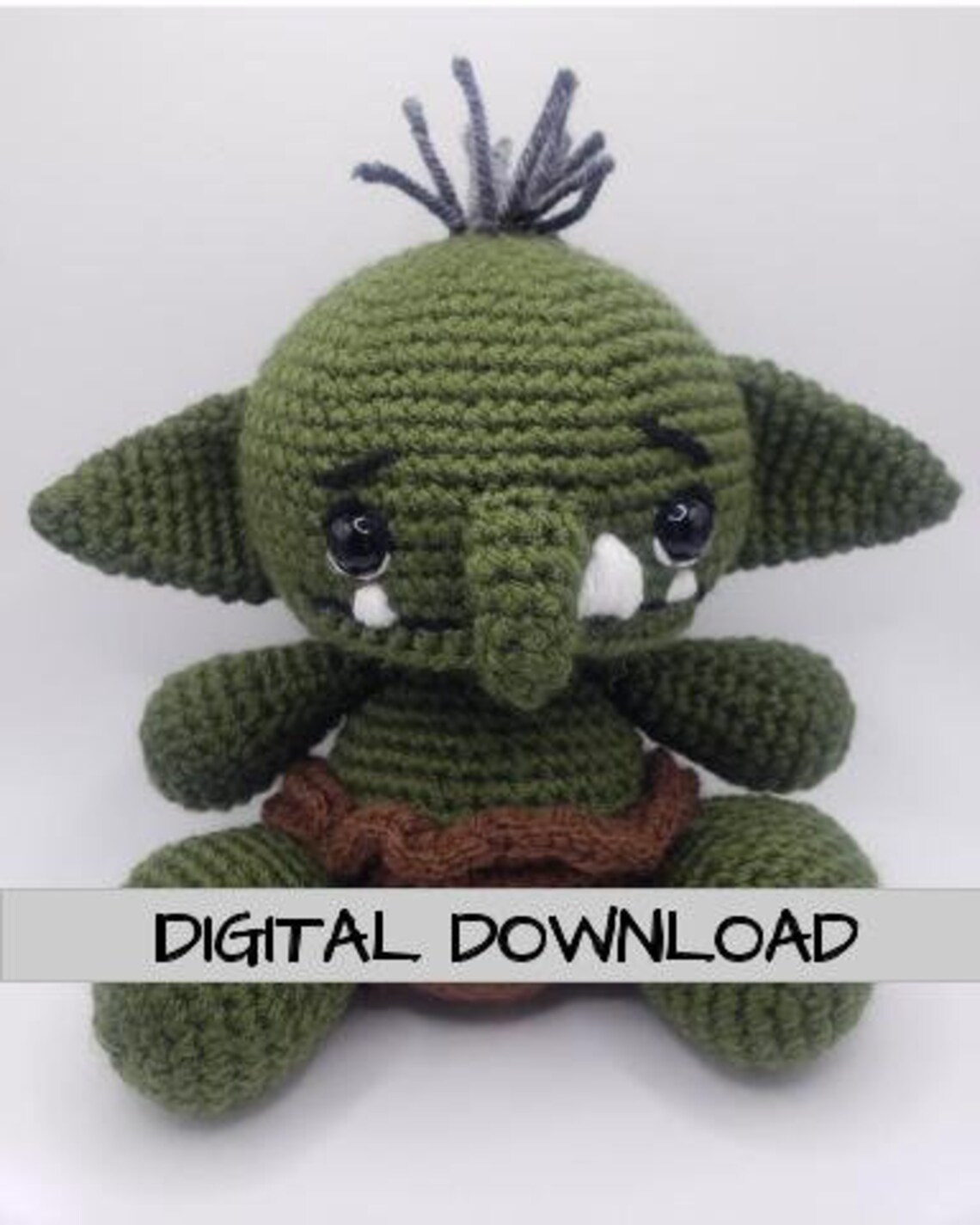 Gordie the Goblin Crochet Amigurumi Pattern Digital Download Etsy