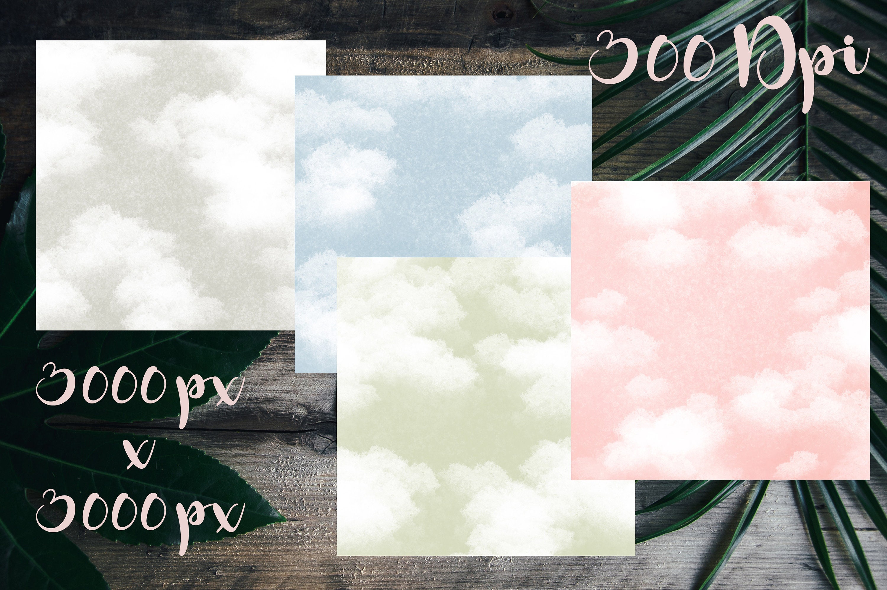 Cotton Candy Digital Papers: Soft Pastel Scrapbook Backgrounds (JPG ...