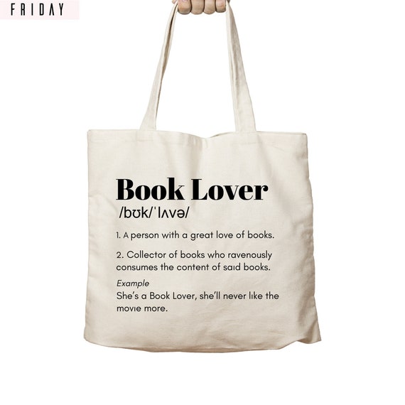 Book Lover Gift Canvas Cute Tote Bag 