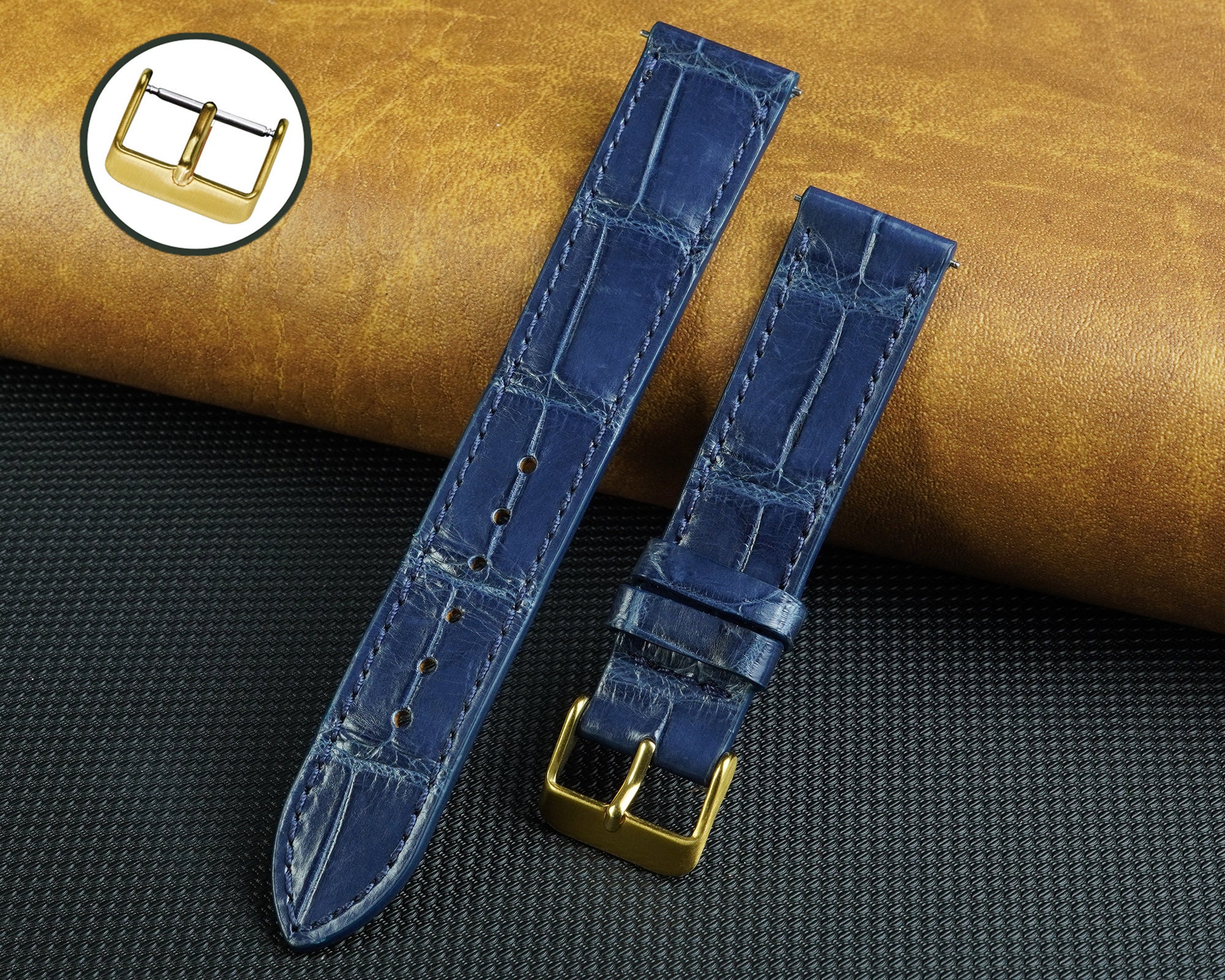 roller buckle straps navy blue – AVI-8 Timepieces