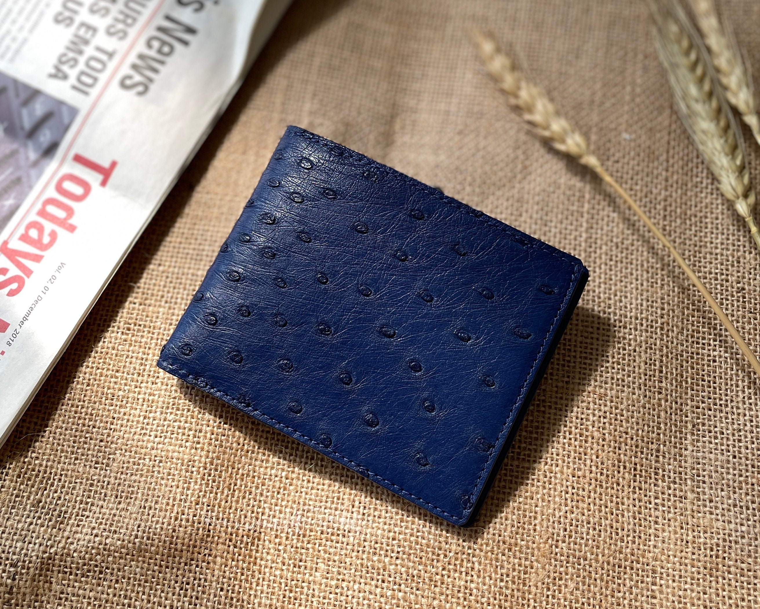 Multiple Wallet Ostrich Leather - Men - Small Leather Goods