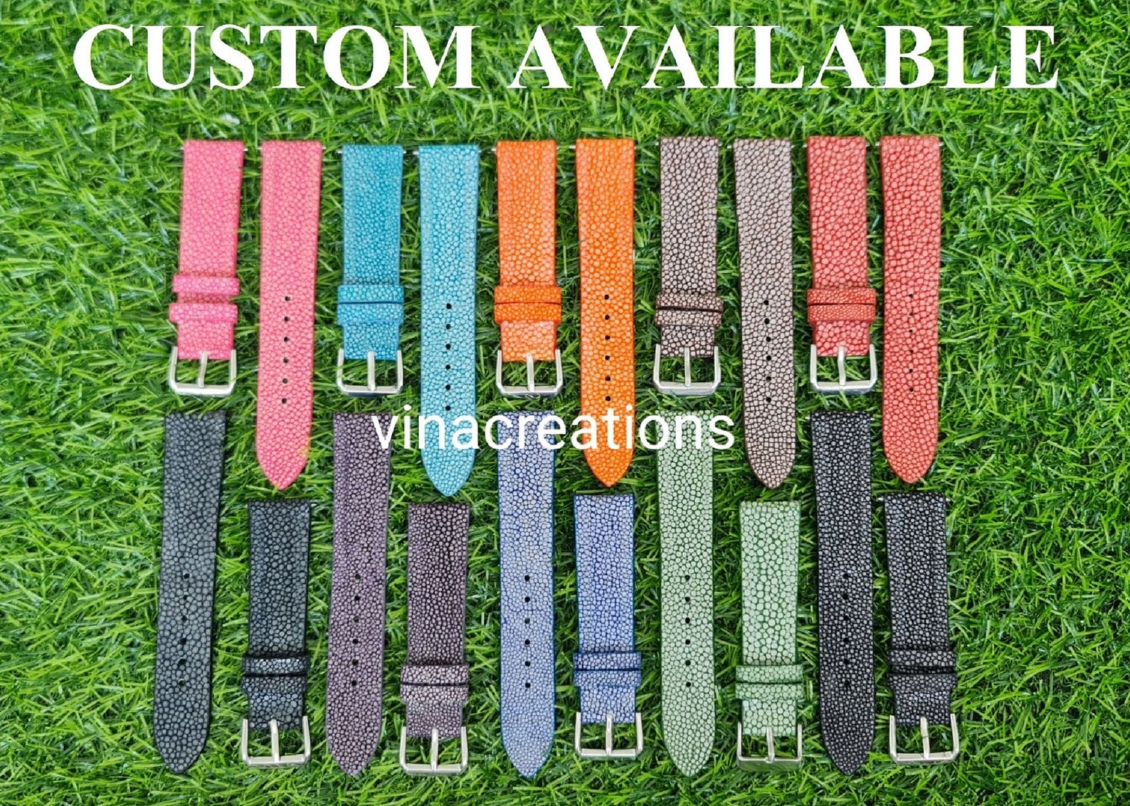 Stingray Leather Apple Watch Band Series 7 6 5 4 3 for 38mm Etsy