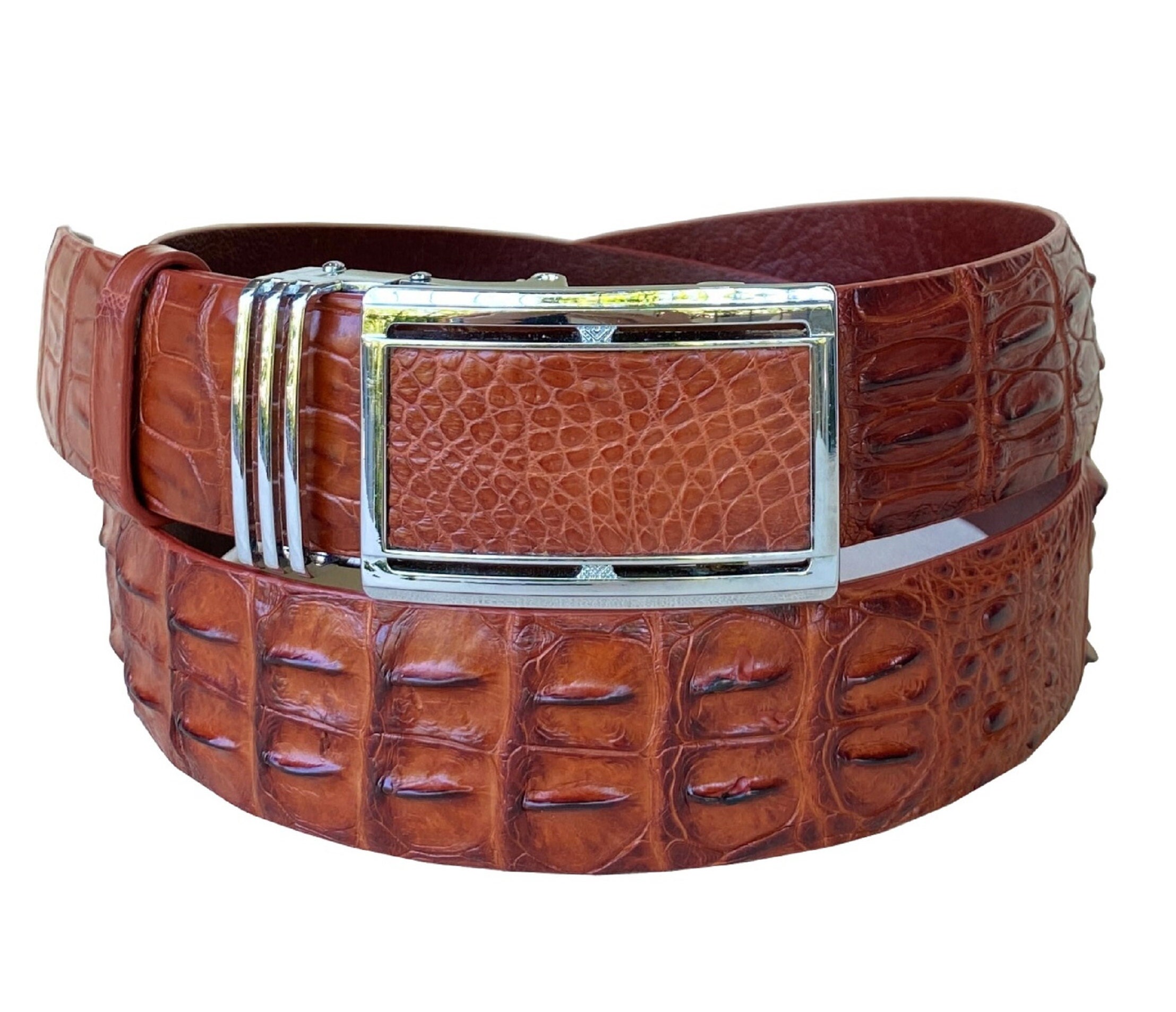 Genuine Original real alligator/crocodile leather Belt Mens width 3.8cm,  gift for him, handmade leather belt men