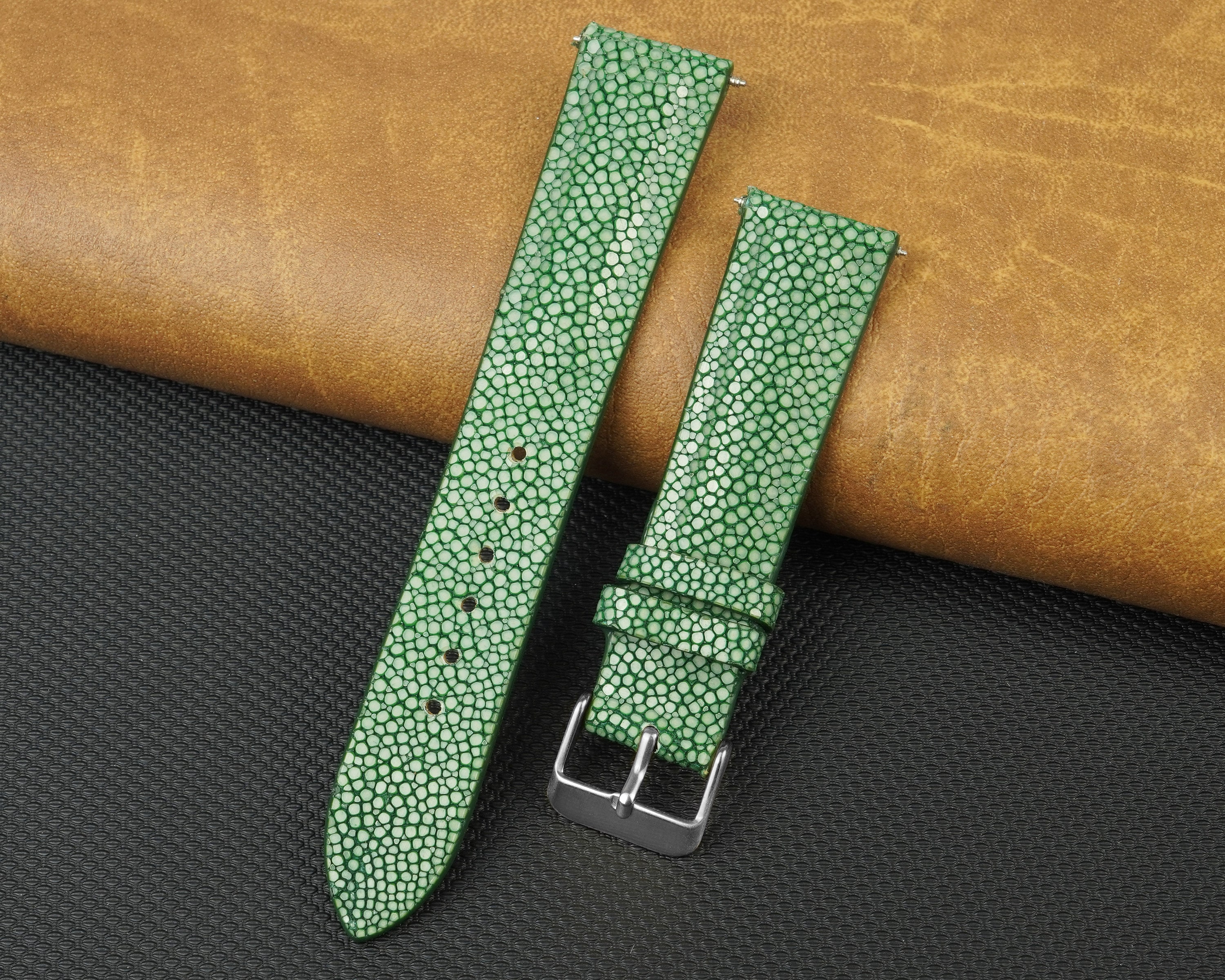 Polished stingray shop watch strap