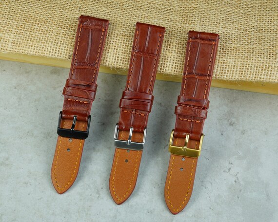 Mens light on sale brown leather watch